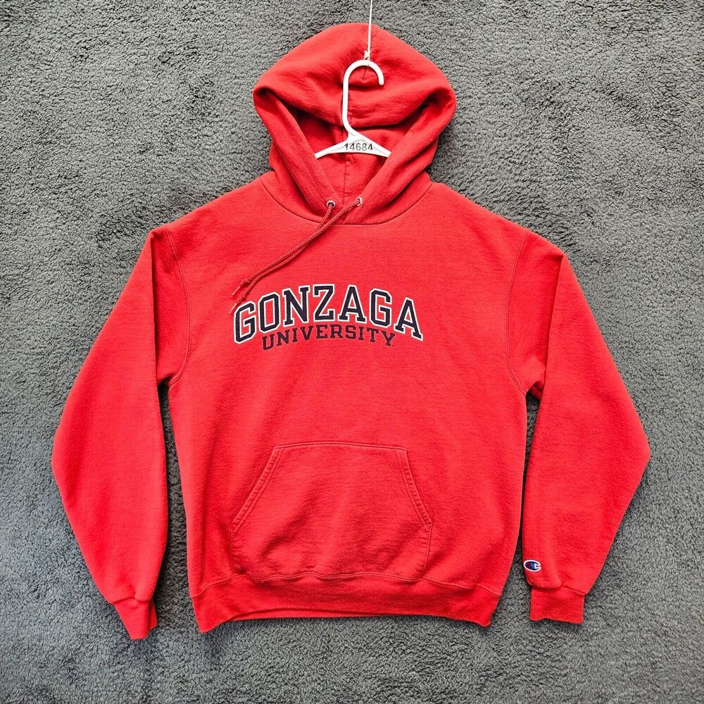 Champion Gonzaga University‎ Hoodie Pullover Men Size Medium Red Sweatshirt